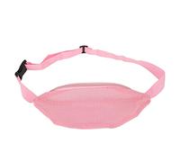 Beach Mesh Fanny Pack Breathable Water-Shedding Lightweight Adjustable Waist Pack for Outdoor Sports Travel Hiking Premium Nylon Material (Pink)