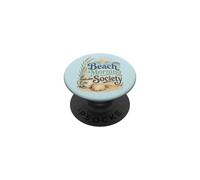 Beach Morning Society Café costero PopSockets PopGrip Adhesivo