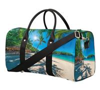Beach Palm - Bolsa de viaje tropical para mujeres, hombres, niñas, niños, fin de semana, bolsa de noche, 22.7 L, bolsa de equipaje para deportes, gimnasio, yoga, color, 22.7L, Organizador de bolsas