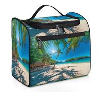 Beach Palm - Neceser de viaje tropical para mujeres, hombres, niños, niñas, niños, 11.2 L, bolsa de maquillaje grande, bolsa de aseo colgante, bolsa organizadora de artículos de tocador, color, Big,