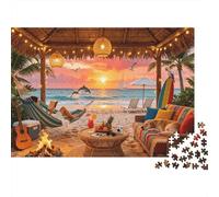 Beach Paradise 1000 Pieza Jigsaw Puzzle Reciclado Tropical Vacation Senior Puzzles Party Juego Accesorios Desarrollo de la Boy & Girl‘s Inteligencia Educational Fun 70x50cm/1000pcs