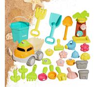 Beach Play Kit - Kids Sand Toys Bundle PP 25pcs, Digging Exploration Tools Set | Outdoor Activity Pack, Water Fun Equipment , Pool Swimming Diving Summer Vacation Family Adventure For Children
