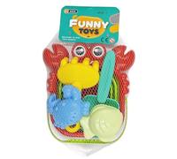 Beach Sand Toys | Building Games Kit With Foldable Bucket | 5-Piece Travel Beach Toys With Animal Design | I For Picnic Camping Outdoor Travel Birthday Party Daycare Preschool Park Playground Backyard