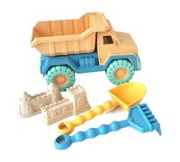 Beach Sand Toys, Castle Building Kit, Kids Truck Playset, Dump Truck Sand Set, Kids Boys Girls Beach Sandbox Travel Outdoor Play Summer Vacation Building Digging Molding Fun 12.6x7.09x7.68 Inches