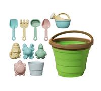Beach Sand Toys - Sandbox Toys | Digging Play Game with Folding Fruit Bucket For Kids Ages 3+, Garden Beach Vacation Camping Backyard Activities