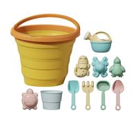 Beach Sand Toys, Travel Sand Set, Kids Digging Game, Folding Fruit Bucket, Lightweight Pieces, Safe Materials, Easy to Pack, Creative Play, Perfect for Beach, Backyard, Camping, 7.87x7.87 Inches