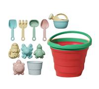 Beach Sand Toys, Travel Sand Set, Kids Digging Game, Folding Fruit Bucket, Lightweight Pieces, Safe Materials, Easy to Pack, Creative Play, Perfect for Beach, Backyard, Camping, 7.87x7.87 Inches