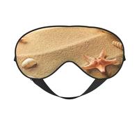 Beach Shell - Máscara de ojos de arena para hombres y mujeres, máscara para dormir con correa fácil de ajustar, cubierta nocturna para viajes