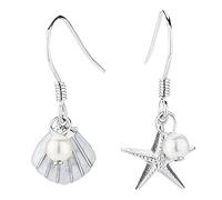 Beach Shell Starfish Statement Dangle Earrings For Women Lady Jewelry