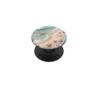 Beach Shells Seashore Verano PopSockets PopGrip Adhesivo