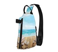 Beach Starfish Beach Starfish Diagonally Sling Bag, Crossbody Sling Backpack Shoulder Chest Bag para Mujeres Hombres, Travel Hiking Daypack