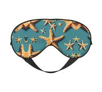 Beach Starfish - Sombra de ojos súper suave y cómoda con correa ajustable, cubierta de ojos cero presión ocular