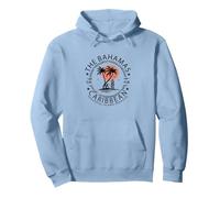 Beach The Bahamas Nassau Vacation Caribbean Tropical Summer Sudadera con Capucha, Unisex para Adultos, Azul Polvoriento, L
