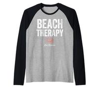 Beach Therapy Crab Ocean Summer Vacation Camiseta Manga Raglan
