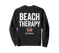 Beach Therapy Crab Ocean Summer Vacation Sudadera