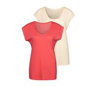BEACH TIME Camiseta beige / coral S-M beige / coral