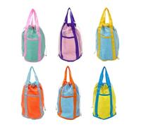 Beach Toy Bag - 8.66x8.66x13.39 in Mesh Travel Beach Toy Backpack | Beaches Toys Toiletries Bags | BeachToy Bagset | 6 Mesh Storage Bag Large Capacity Multifunctional Beaches Storage for Shells