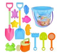 Beach Toy Set - 13 Piece Kids Sand Castle Building Kit | Bucket Water Bottle Shovel Rake | Outdoor Water Play For Boys Girls Backyard Playground Lakeside Pool