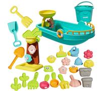 Beach Toy Set, Digging Exploration Kit, 25 piezas Sand Play Adventure Tools Pack, Outdoor Summer Activity Set, for Family Outdoor Outdoor Outdoor Pool Water Swimming Diving Summer Vacation Fun Use