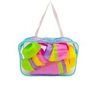 Beach Toys For Kids - 17 Pieces Building Tools Set | Kids Sand Toys Mold Kit with Bucket Mesh Bag For Boys Girls Outdoor Summer Vacation Travel Party Sandbox Backyard Swimming Pool, Multi Color