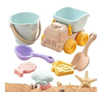 Beach Toys, Portable Outdoor Sand Play Set with Bucket and Shovels Funny Kids Sand Castle Building Toy Kit for Backyard Playground Lake Shore River Bank Park Daycare Outdoor Fun