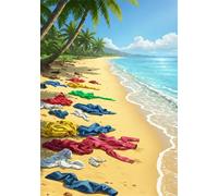 Beach Trees 200 Piece Jigsaw Puzzles for Adults, Colourful, Challenging & Brainteasing Adult Puzzles 200 Pieces Seawaves, Fun jigsaws for The Whole Family 14x10 Inch