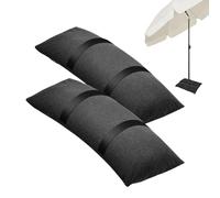 Beach Umbrella Base Weight Bag - 2 Pieces Outdoor Umbrella Base Weights, Windproof Fillable Saddlebag | Heavy Duty Sandbag for Outdoor Patio Furniture, Tent, Canopy, Camping, Fishing Chair, Picnic