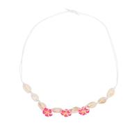 Beach Vacation Shell Flower Necklace Handmade Beaded Jewelry Women Lightweight Comfortable for Parties Daily Wear Unique Ocean Inspired Present