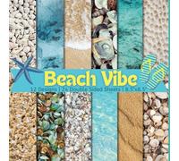 Beach Vibe Scrapbook Paper Craft Pad: 12 Ocean, Sand & Shell Designs, 24 Double-Side Sheets Printed on 8.5"x8.5" Sized Paper With Premium Vibrant ... DIY, Junk Journal, Gift Wrapping Etc