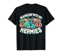 Beach Vibes Hanging With My Hermies Funny Ermitit Crabs Camiseta