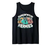 Beach Vibes Hanging With My Hermies Funny Ermitit Crabs Camiseta sin Mangas