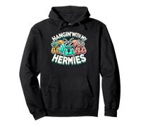 Beach Vibes Hanging With My Hermies Funny Ermitit Crabs Sudadera con Capucha