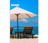 Beach Vibes Notebook: Ocean View Journal with Chairs, Umbrella & Blue Sky - 6x9 Lined Travel Journal: Relaxing Coastal Writing Notebook for Vacation, Summer Memories, Travel Notes & Daily Thoughts