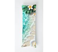 Beach Waves Body Pillow Case Cover 50x135cm, Long Backrest Cushion Pillow Protector with Zipper, Decorative Bedding Pillowcase, Soft Body Pillow Cover for Couch Bedroom Leaves