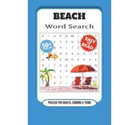 Beach Word Search Puzzle Book: Word Searches with Easy to Read Print about Summer, Activities, Trips and More | 6x9 inches, 110 pages | 50+ Puzzles ... Gift for Vacation, Holidays and Free Times