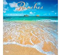 Beaches 2027 12 X 24 Inch (Hanging) Monthly Square Wall Calendar Foil Stamped Cover Plastic-Free: Original BrownTrout-Kalender [Mehrsprachig] [Kalender]