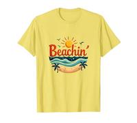Beachin' Summer Vibes Tropical Paradise Camiseta, Hombre, Limón, 3XL