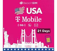 BeachSIM T-Mobile USA SIM Datos & Llamadas & SMS ilimitados (USA - 21 días)