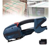 Beachtiful Flejadora con Batería para Flejes de Plástico (PE y PP), Flejadora, Flejadora Manual, Tensor de Cinta, Dispositivo de Mano, para Embalaje/Envío/Almacenamiento