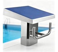 Beachtiful Plataforma de Salto para Competiciones de Natación con un Solo Escalón e Inclinación de 15°, con asa para Espalda, Tablas de Salto de Acero Inoxidable de Alta Resistencia