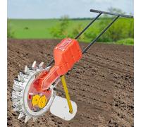 Beachtiful Sembradora Sembradora de Trigo de Empuje Manual, Sembradora de Jardín de Precisión de Metal, Sembradora de Maní de Soja de Algodón de Maíz Multifunción, para Jardín Agrícola, 16 Bocas