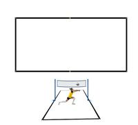 Beachvolleyball Spielfeldmarkierung 16x8m - Grenzlinien-Set Für & Rasen | Wetterfestes Polyester-Gurtband Mit Sandplatten & Tasche, Feldmarkierung Für Garten, Park & Camping