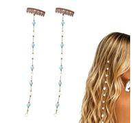 Beachy Mermaid Hair Accent,Starfish & Bead Details For Women，1 | Pretty Summer Cute Accessory,Boho Clip-In Layered Hairs Accessory for Beach Vacations,Weddings,and Festivals