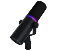 BEACN Micrófono USB dinámico oscuro para PC y juegos, transmisión de grado de transmisión, podcast y micrófono de YouTube con iluminación RGB, rechazo de ruido y monitoreo de auriculares, micrófono