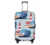 Beacon In The Huge Waves Of The Surf - Fundas protectoras elásticas para equipaje de 18 a 32 pulgadas, Black, M