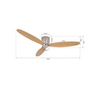 Ventilador de Techo Energiespar Con Control Remoto Airfusion Radar Cromo 132CM