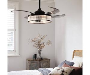 Beacon Lighting Faro luz ventilador de techo Fanaway Corbelle negro silencioso