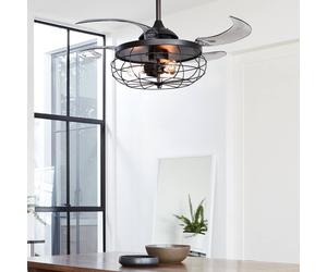 Beacon Lighting Faro luz ventilador de techo Fanaway Industri negro silencioso