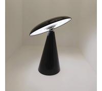 Beacon Lighting Lámpara de mesa LED recargable Kinoko, negra, IP44, altura 27 cm