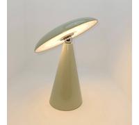 Beacon Lighting Lámpara de mesa LED recargable Kinoko, verde, IP44, altura 27 cm